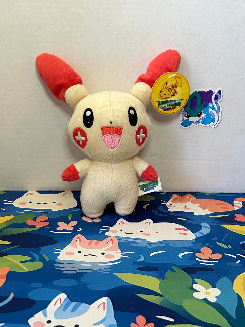 Vintage 1998 Pokemon Plusle advance generation Plush Stuffed Animal Toy Doll